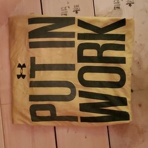 Yellow under armour tshirt
